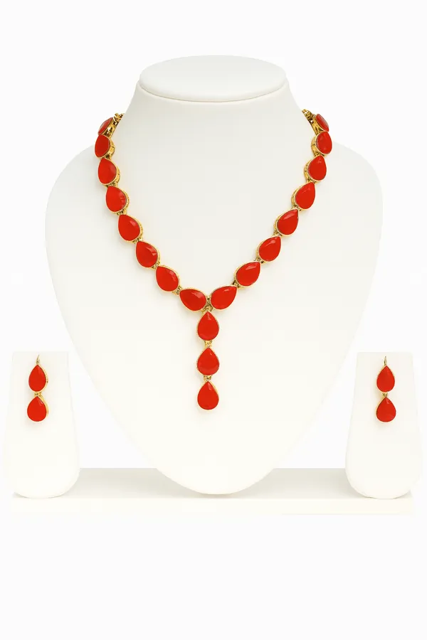 Radiant_Red_Teardrop_Necklace_Earring_Set