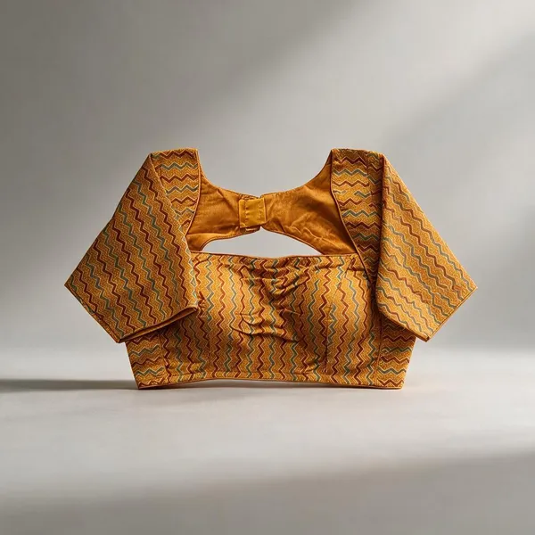 Yellow_Blouse_Ajrakh_Cotton_For_Women