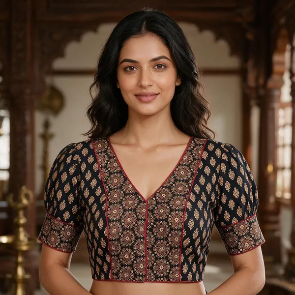 Black_Blouse_Khadi_Cotton_For_Women