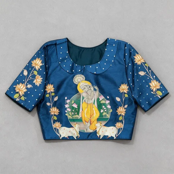 Blue_Blouse_silk_For_Women