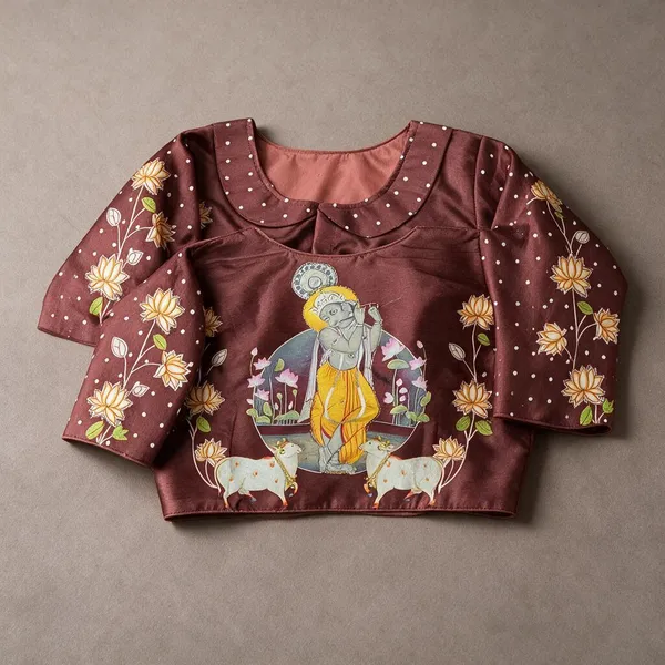 Brown_Blouse_silk_For_Women