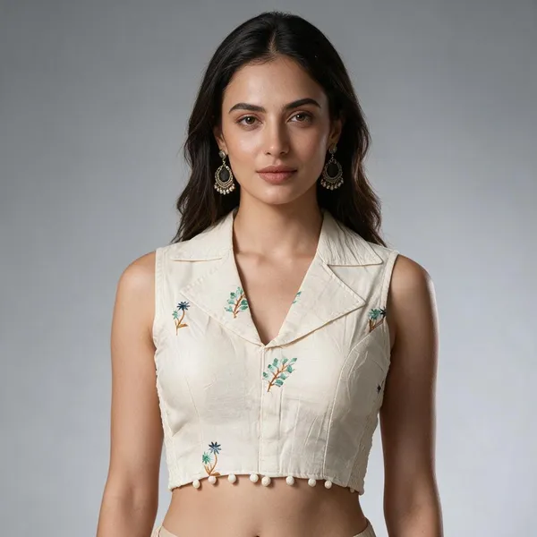 Offwhite_Blouse_Khadi_Cotton_For_Women