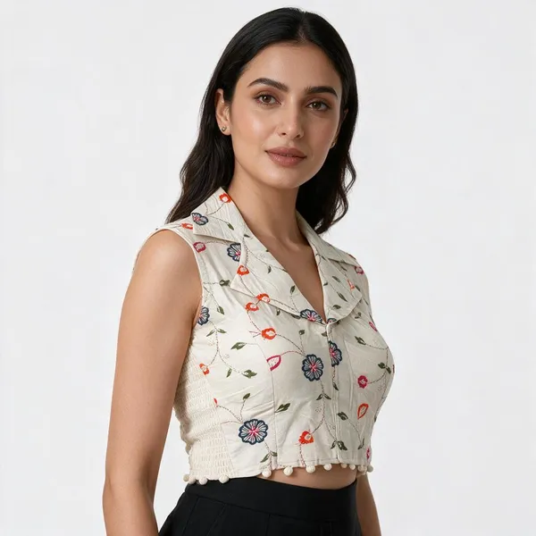 Offwhite_Blouse_Khadi_Cotton_For_Women