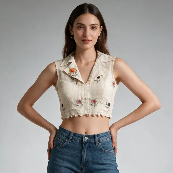 Offwhite_Blouse_Khadi_Cotton_For_Women