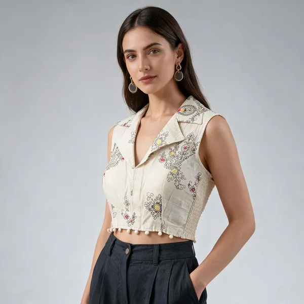 Offwhite_Blouse_Khadi_Cotton_For_Women