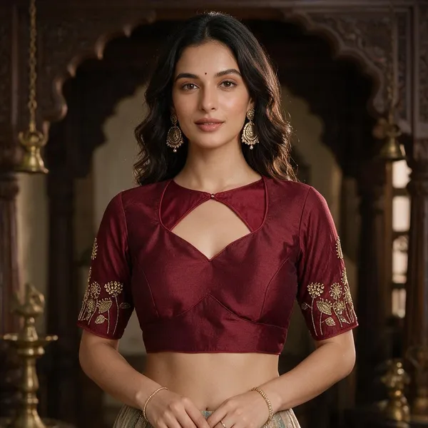 Maroon_Blouse_Milan_Silk_For_Women