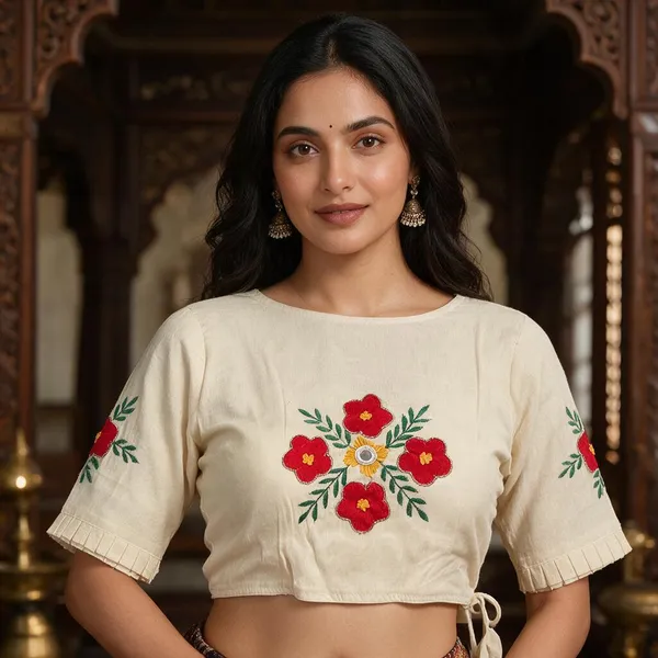 Offwhite_Blouse_Khadi_Cotton_For_Women