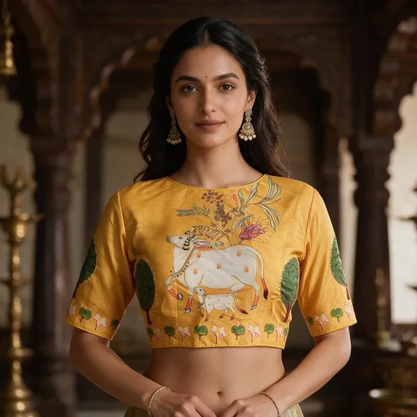 Yellow_Blouse_silk_For_Women
