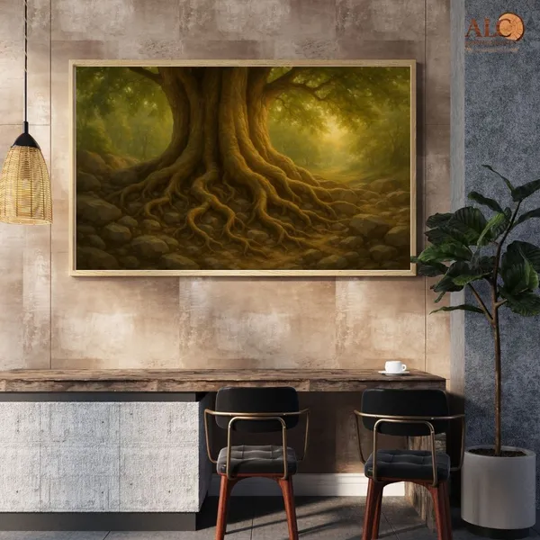 Ancient_Tree_Roots_Wall_Art_-_Mystical_Forest_Canvas_Painting_With_Wooden_Frame(_South-West)