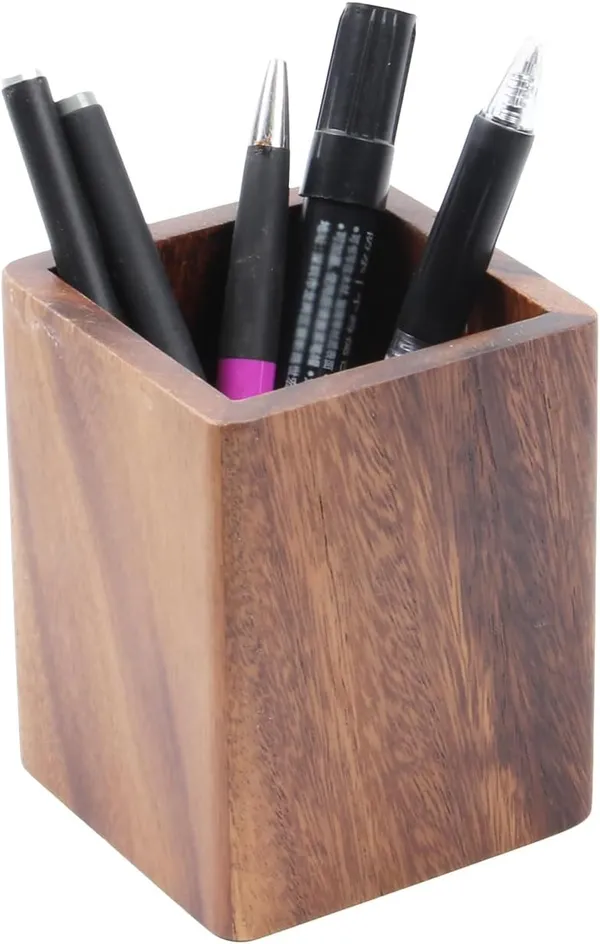 Wooden_Pen_Holder_-_Square_Desktop_Organizer