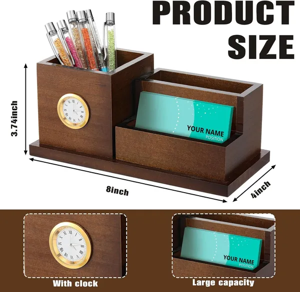 Wooden_Desk_Organizer_With_Clock_And_Business_Card_Holder