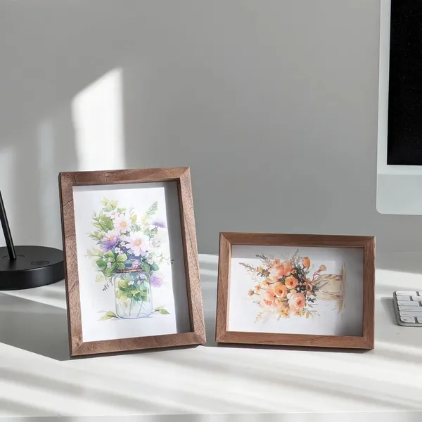 Wooden_Photo_Frame_Set_-_Floral_Art_Print_(Set_Of_2)