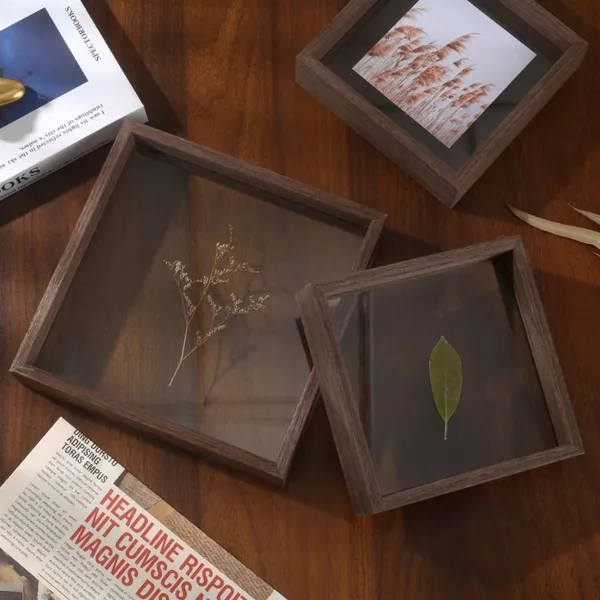 Wooden_Shadow_Box_Photo_Frame_Set_-_Rustic_Brown_(Set_Of_2)