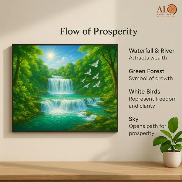 Flow_Of_Prosperity_Waterfall_Landscape_Painting_-_Wooden_Framed_Wall_Art_For_North_Direction