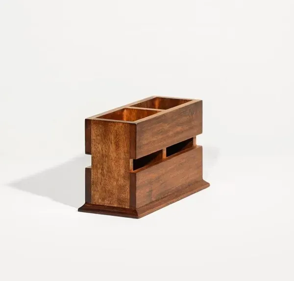 Brown_Brown_Wooden_Cutlery_Holder_Crafted_From_Teak_Wood