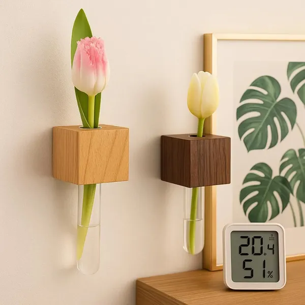 Magnetic_Wooden_Test_Tube_Handmade_Bud_Vase_For_Fridge_Decor_Set_Of_2