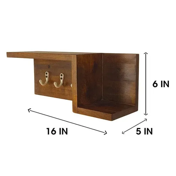 Brown_Teak_Wood_Wall_Shelf_Organiser_With_Key_Holders