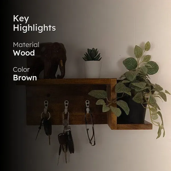Brown_Teak_Wood_Wall_Shelf_Organiser_With_Key_Holders