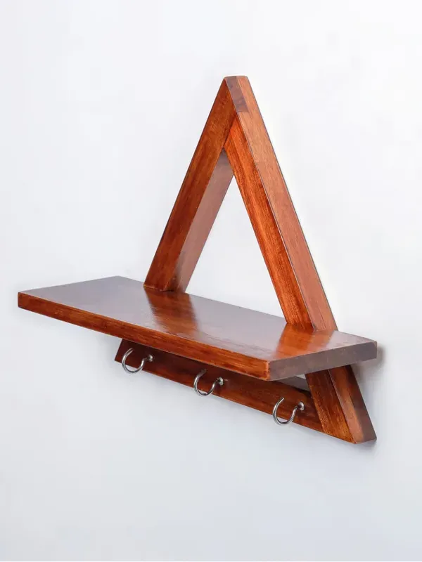 Brown_Triangle_Wall_Shelf_And_Key_Holder