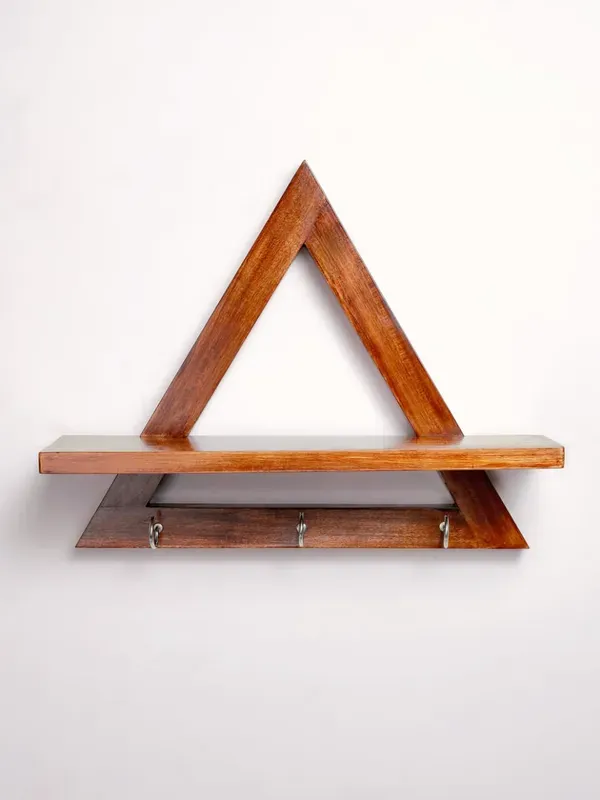 Brown_Triangle_Wall_Shelf_And_Key_Holder