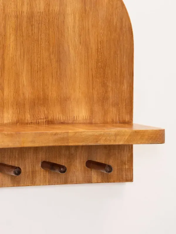 Brown_Teak_Wood_Wall_Shelf_And_Key_Holder