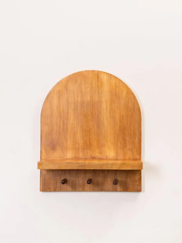 Brown_Teak_Wood_Wall_Shelf_And_Key_Holder