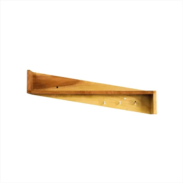 Brown_Teak_Wood_Wall_Shelf_Keychain_Holder