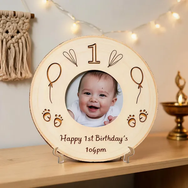 1St_Birthday_Baby_Engraved_On_Wood_Frame_For_1St_Birthday