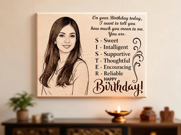 Customizable_Best_Sister_Engraved_On_Wood_Frame_For_Sibling_Birthday