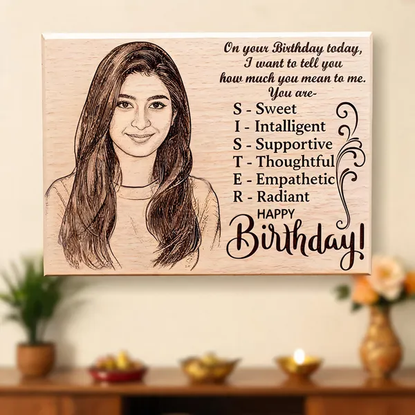 Customizable_Best_Sister_Engraved_On_Wood_Frame_For_Sibling_Birthday