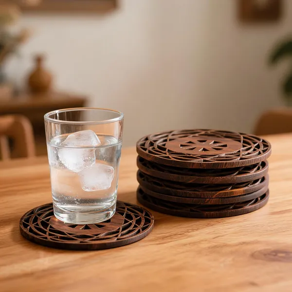 Engraved_On_Wood_Floral_Coaster_Set_For_Art_And_Craft
