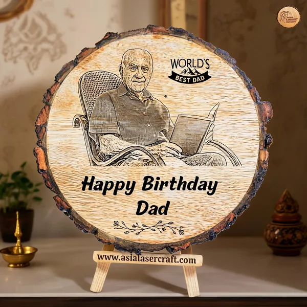 Customizable_Engraved_On_Wood_Photo_Frame_Round_Shape