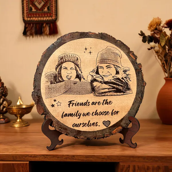 Customizable_Engraved_On_Wood_Photo_Frame_Round_Shape