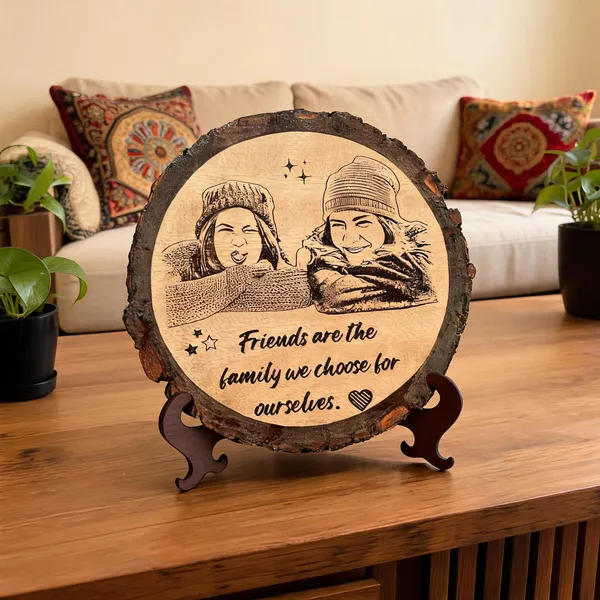 Customizable_Engraved_On_Wood_Photo_Frame_Round_Shape