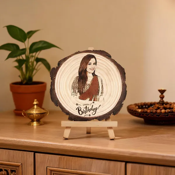 Customizable_Engraved_On_Wood_Photo_Frame_Round_Shape