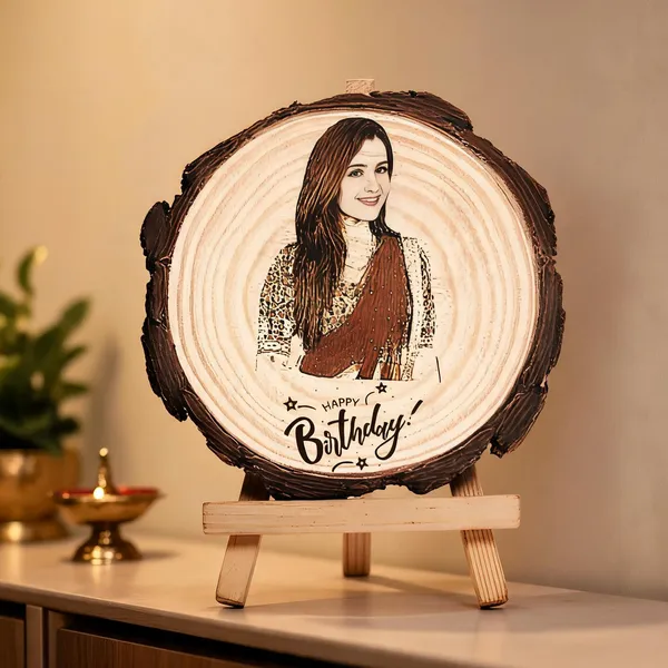 Customizable_Engraved_On_Wood_Photo_Frame_Round_Shape