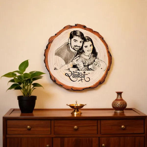 Customizable_Engraved_On_Wood_Photo_Frame_Round_Shape