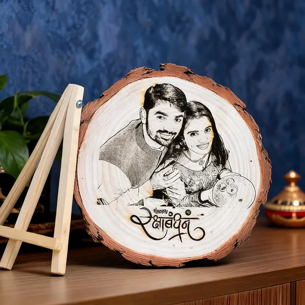 Customizable_Engraved_On_Wood_Photo_Frame_Round_Shape