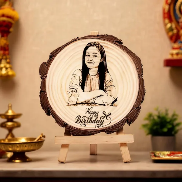 Customizable_Engraved_On_Wood_Photo_Frame_Round_Shape