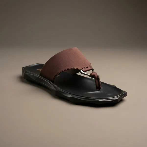 Men'S_Brown_Toe-Ring_Sandals_With_Cushioned_Footbed