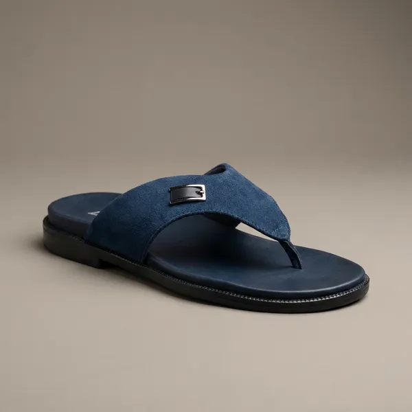 Men'S_Blue_Suede_Leather_Flip-Flop_Sandals