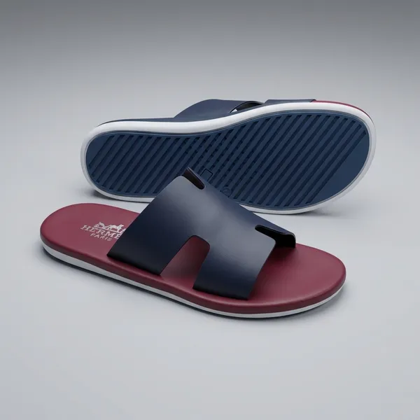 Stylish_Men'S_Dual-Tone_Flip-Flops_-_Pink_&_Navy_Blue