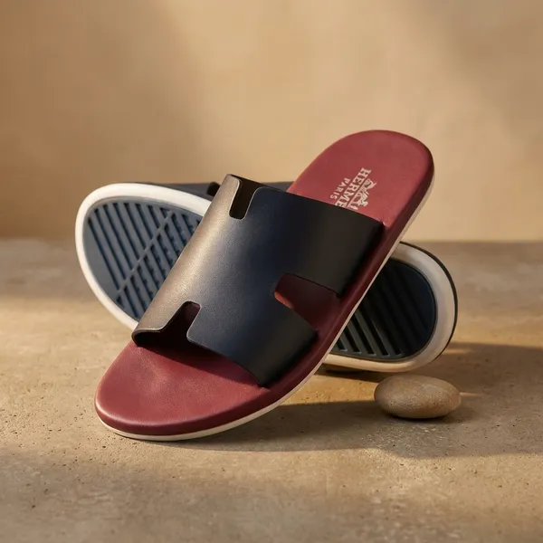 Stylish_Men'S_Dual-Tone_Flip-Flops_-_Pink_&_Navy_Blue