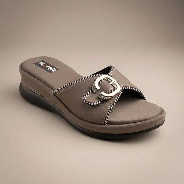 Women's_Brown_Slide_Sandal_With_Decorative_Buckle
