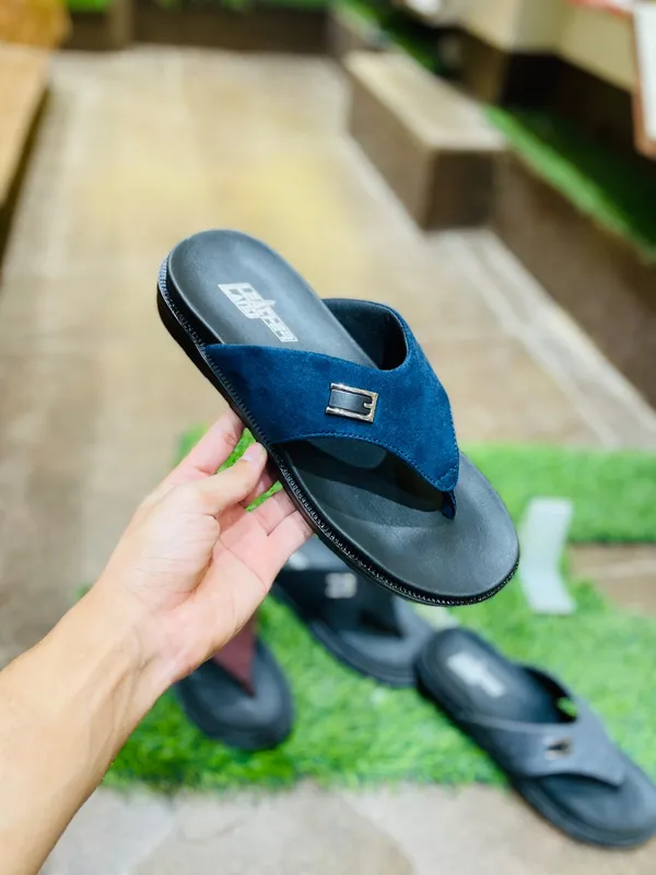 Men'S_Blue_Suede_Leather_Flip-Flop_Sandals