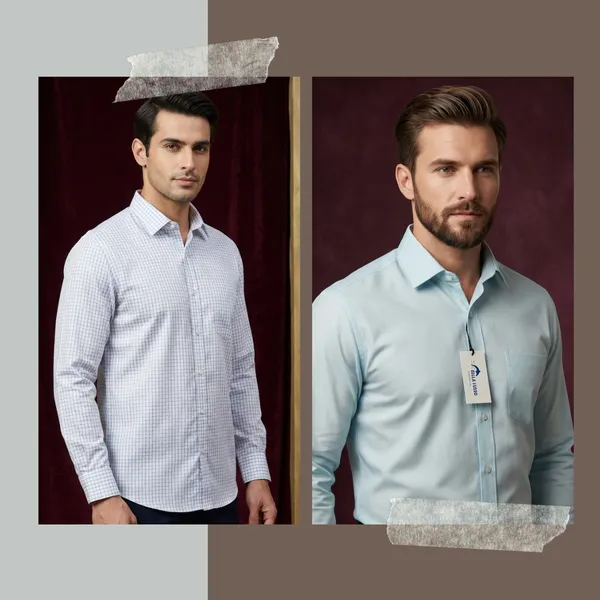Men's_Full_Sleeve_Checkered_Formal_Shirt_-_Light_Blue_And_Green