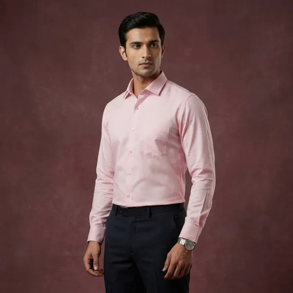 Men's_Checkered_Formal_Shirt_And_Pink_Shirt_Full_Sleeve