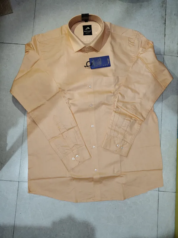 Men's_Formal_Long_Sleeve_Shirt_-_Peach/Cream