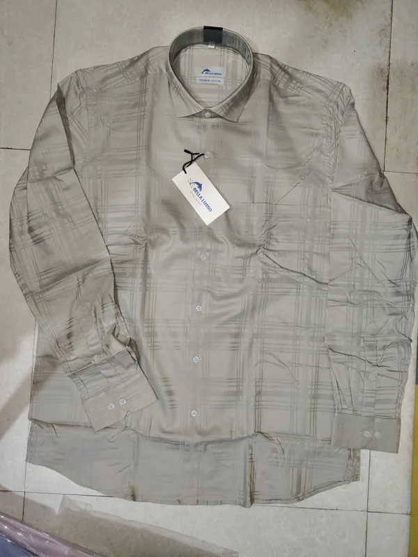 Men's_Beige_Checkered_Full_Sleeve_Formal_Shirt