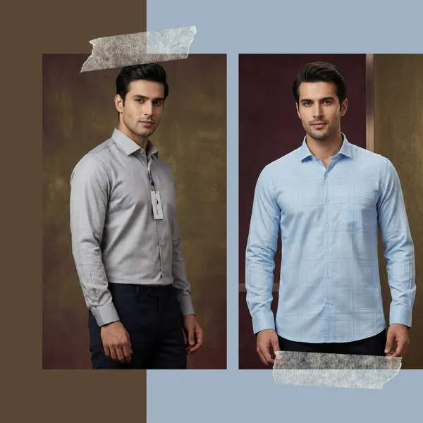 Men's_Formal_Long_Sleeve_Shirt_-_Light_Grey_And_Light_Blue